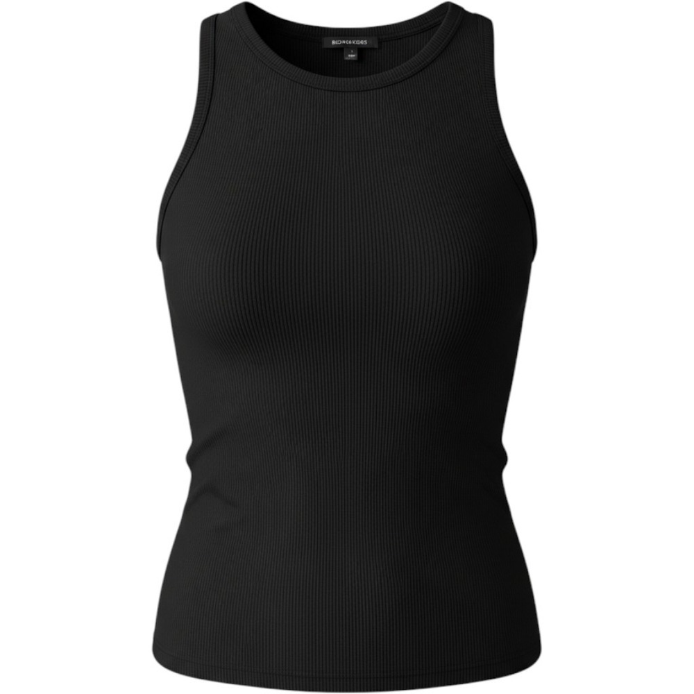 Ribbed Tank Top Womens Medium Black New with Tags